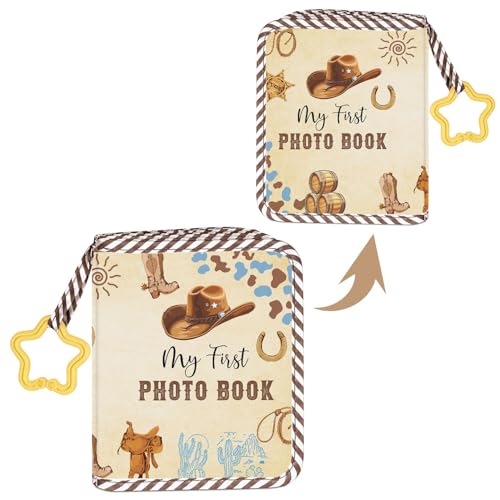 Image of Cowboy Toddler photo Soft Album,Baby Memory Decor for Boy, My First Family Album Photo, Baby Birthday Gift, My First Family Photo Album for Baby, Baby Photo Albums, for Newborn Toddler