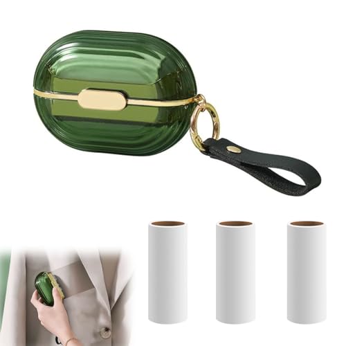 粘着クリーナー 携帯用衣類クリーナー 粘着ローラー カーペット ペットの毛取りローラー 犬と猫の毛用リントローラー 服についた猫の毛取り 衣類用 ローラークリーナー 髪の毛 掃除 掃除用品 (本体×1+粘着ローラー×3本)