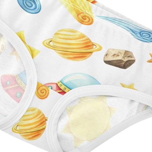 Fun Print Toddlers Underwear Floral 2t Cotton Cute Panties Girl Cute Watercolor Space Undies Kids Briefs4