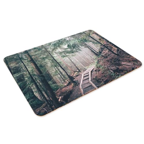 Sets de table souples dessous liège napperons forêt pin brumeuse grand format - 3