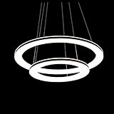 LightInTheBox Acrylic Pendant LED Ring Light,1 light, Modern Chic Stainless Steel Plating Home Ceiling Light Fixture Flush Mount, Pendant Light Chandeliers Lighting (White)