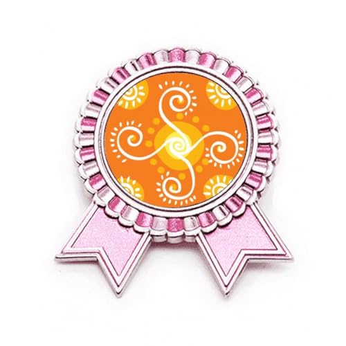 Broche rose Totems du Mexique orange pour sublimer vos vestes de mi-saison