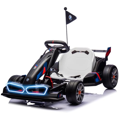 FORESEE 36V Licensed BMW Kids Electric Go Kart, Battery Powered Drift Kart w/Adjustable Seat, Ride On Toy for Big Kids Ages 6+, 8.6MPH Racing Go Cart...