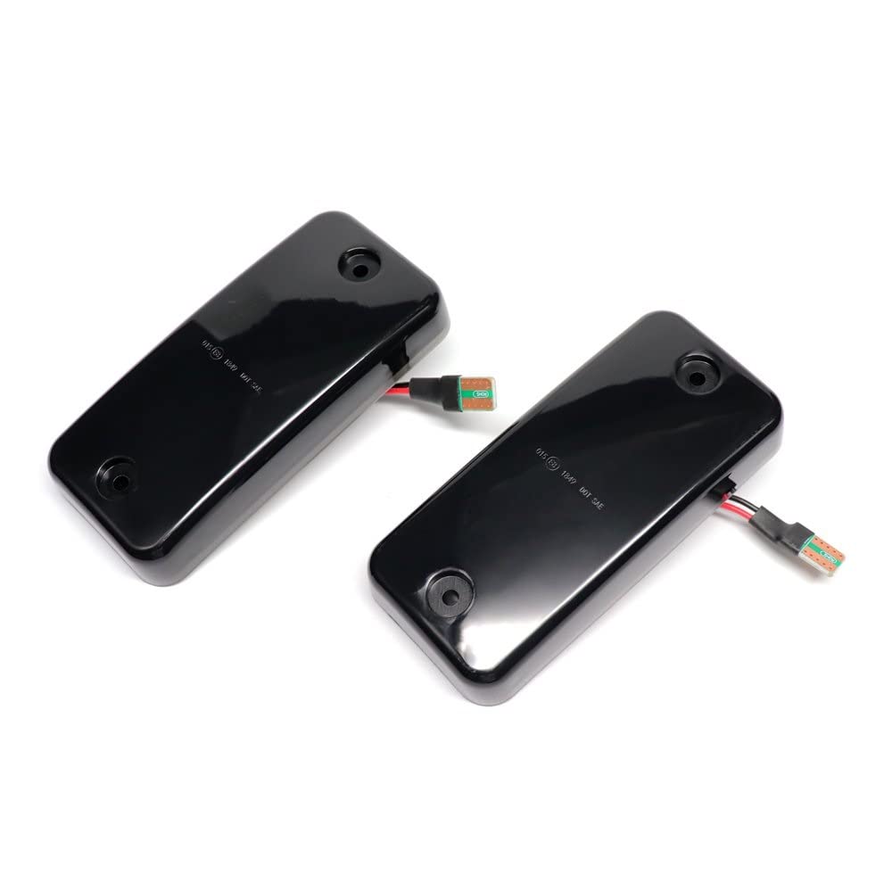 Indicador Retrovisor 2 Uds Luz LED Lateral Para Coche Indicador Dinámico Lámpara De Posición Para Camiones Magnum Giro Intermitentes(Black Dynamic)