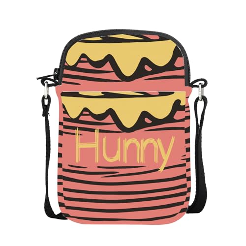 CMNIM Bear Pot Crossbody Bag Cartoon Bear Inspired Gifts Honey Bees Sweet Gift Merch Honey Bear Purse Strap Bag