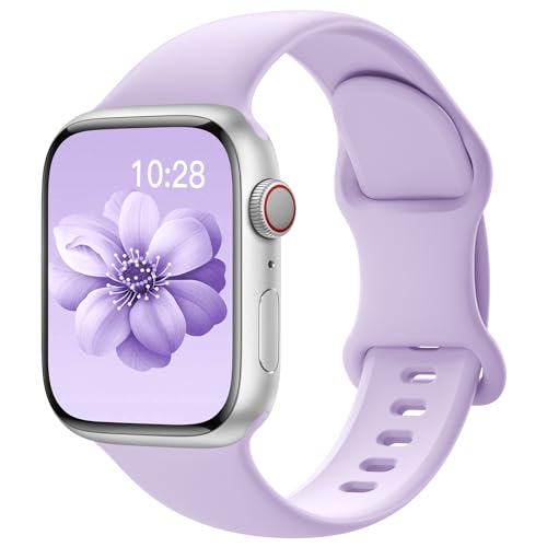 Image of Sport Silicone Band Compatible with Apple Watch Bands 40mm 38mm 41mm 44mm 45mm 42mm 49mm Women Men,Soft Wristband Waterproof Replacement Sport Strap for iWatch Bands Series 9 8 7 6 5 4 3 2 1 SE Ultra