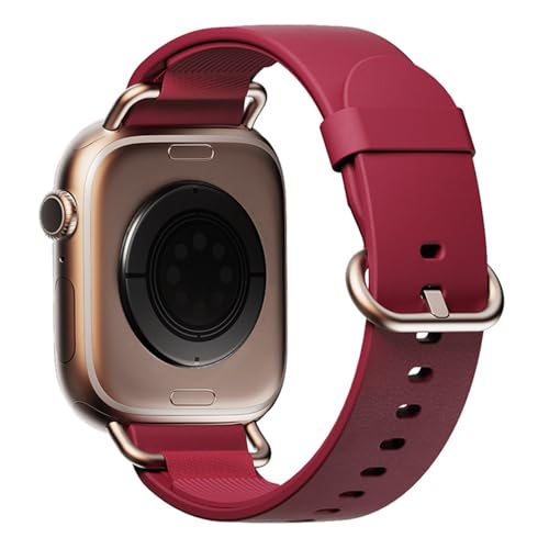 Image of DailyObjects Ellipse Leather Watch Strap Compatible with Apple Watch Series 11 /10 (42mm) | Series 9 /8 /7 41mm, SE3 /SE2 /SE /6 /5 /4 (40mm) | Series 3 38mm -Watch Not Included