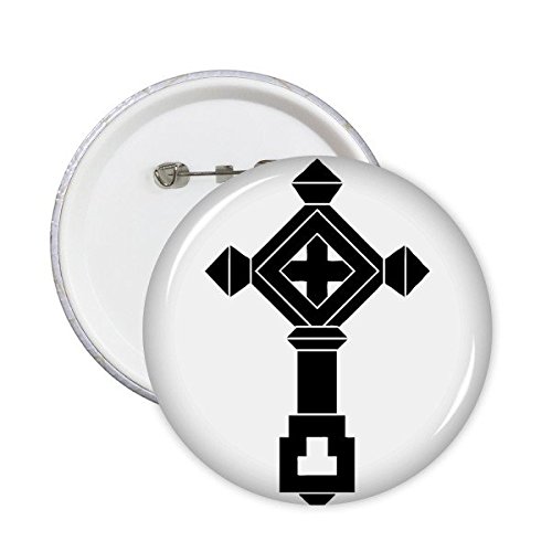 Pins badge Sainte-Croix Église en noir et blanc pour décoration vêtement x5 XXL
