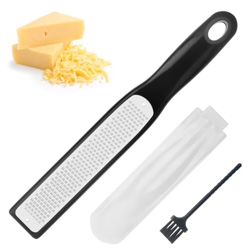 Cheese Zester Grater Handheld Lemon Zester with Grip Handle Citrus Zesters Razor-Sharp Blade Graters for Kitchen Parmesan Cheese Shredder Grating Tools for Carrot Ginger Garlic Nutmeg Chocolate