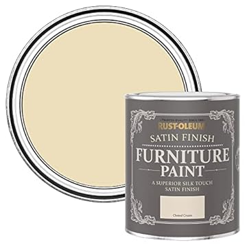 Rust-Oleum Cream Furniture & Skirting Board Paint in Satin Finish - Clotted Cream 750ml