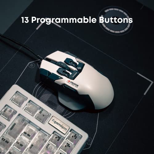 Swiftpoint Creator Wired 3D Cad Mouse, 13 Customizable Buttons, Onboard Memory, Profiles For Canva, Adobe, Solidworks, Da Vinci Resolve, 12,000 Dpi, Ergonomic Design For Creative Design Professionals #TOP1