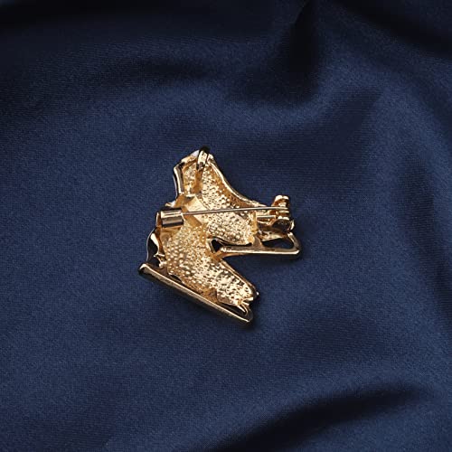 UJIMS Ice Sports Figure Skating Brooch Team Sport Skater Jewelry Skate Lover Gift Skater Enamel Pin3