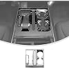 Linskip Center Console Gear Shift Panel Trim Compatible with Ford F150 2021 2022 2023, for F-150 Cup Holder Decor Cover, Chrome Interior Accessories
