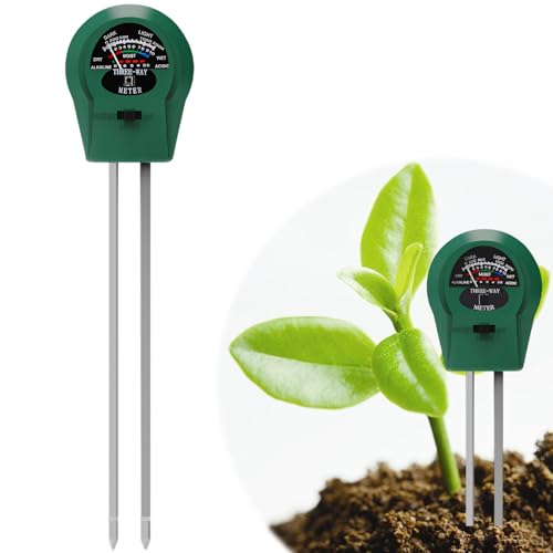 Testeur Humidité Plante, 3 en 1 Humidité/Fertilité/Ph Metre Hygrometre Phmetre Capteur Humidité pour Plante Jardin Pelouse Ferme Intérieur et Extérieur (Pas Besoin De Batterie)