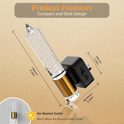 Image of JandCase Night Light, Flameless Candle Night Lights Plug into Wall, 1 Pack | Dusk to Dawn Sensor Aesthetic Automatic Nightlight, Dimmable Amber LED Nightlights, Decorative nite light for Adults Bathroom