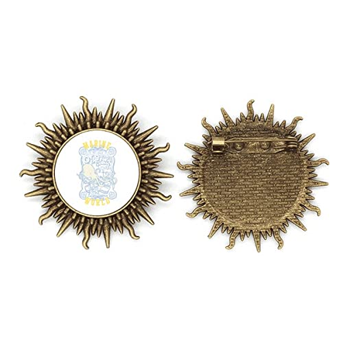 Broche pieuvre en métal pin's motif marin coloré badge animal mer pour vêtement
