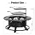 OutVue 36 Inch Fire Pit with 2 Grills, Wood Burning Fire Pits for Outside with Lid & Poker, BBQ& Outdoor Firepit & Round Metal Table 3 in 1 for Patio, Picnic, Party