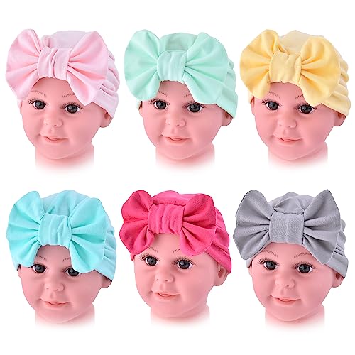 Baby Turban Hat for Girl Boy 0-3 Years Old Infant Bow Head Wrap Soft Knotting Cap for Toddler Kids Babies2