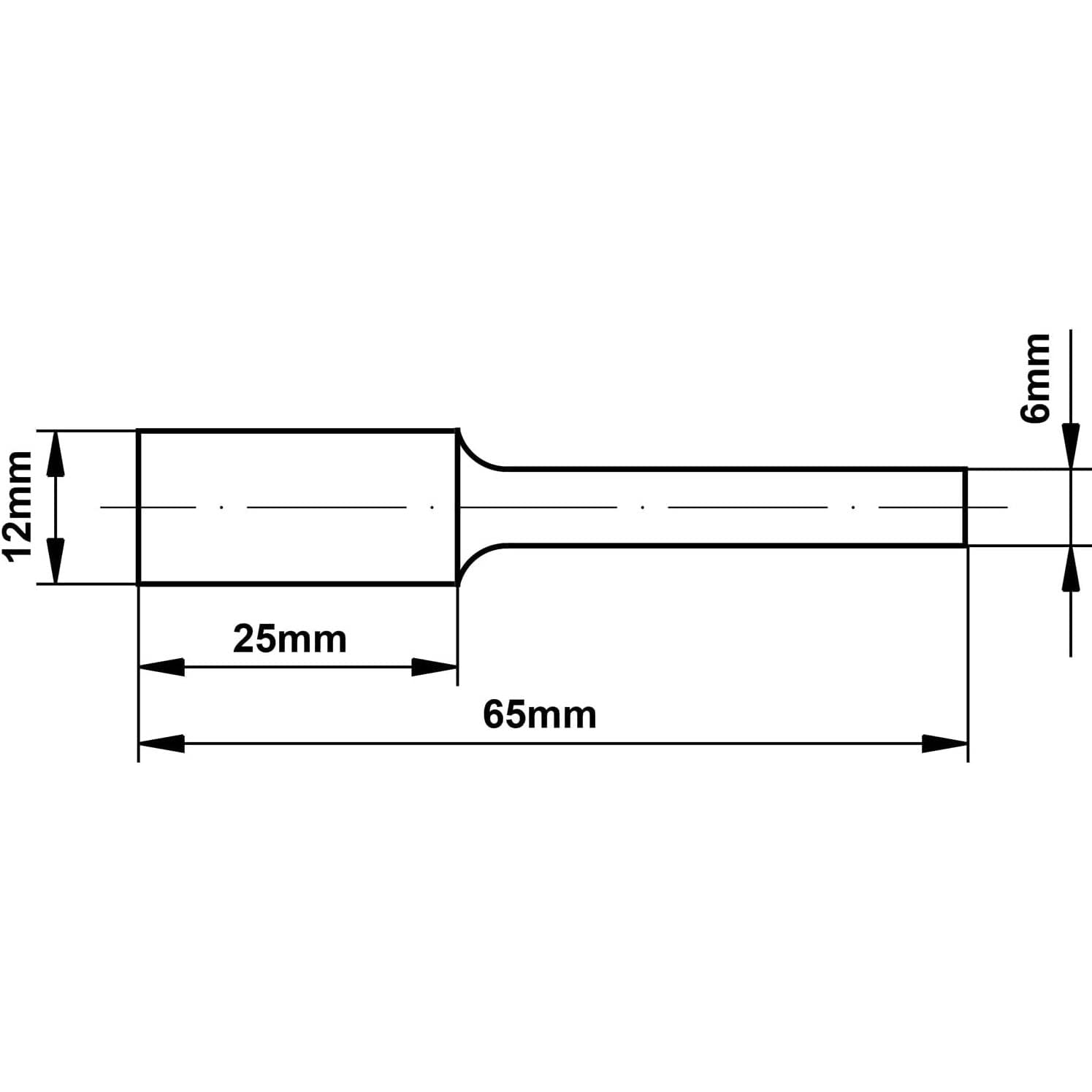 Hartmetall-Frässtifte mit Beschichtung ULTRA Co, 12 mm (metrisch) Durchmesser mit 6 mm metrischem Schaft, (speziell mit Chipbreaker) TJR… (Zylinder)