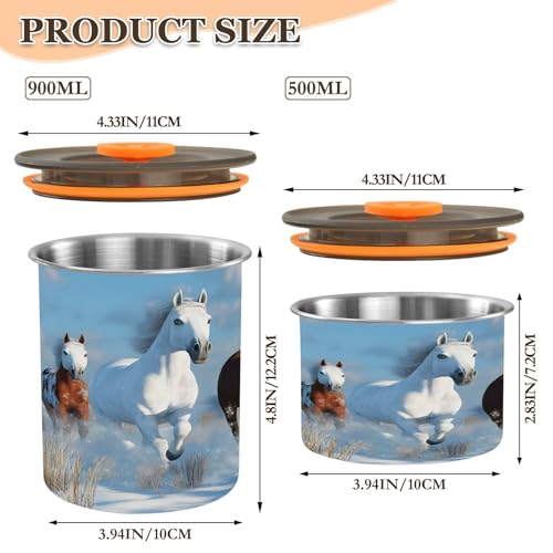 Contenedor al vacío para café Qilmy acero inoxidable 500 ml miniatura 3