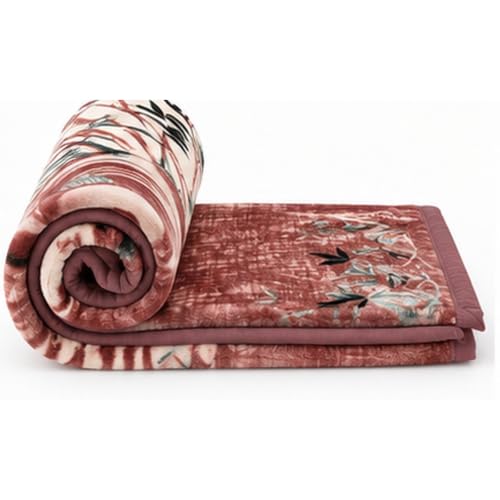 Image of Signature Special Limited Edition Super Soft Double Layered Blanket - 1100 GSM Winter Luxury - Reversible, Ultra Warm & Plush - King & Single Bed (Dusty Rose, Double)