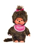 Monchhichi Classic Girl Pink Bib 20 cm