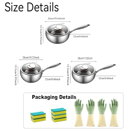 Casserole multifonctionnelle en titane de 28cm pour friture réussie