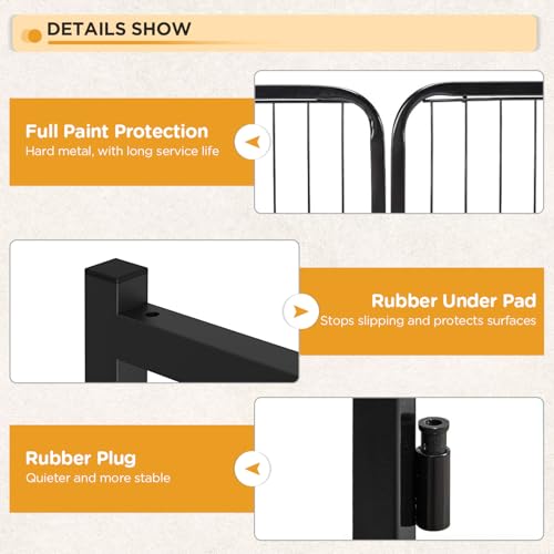 Image of BestPet Indoor Dog Playpen,40inch 16 Panels Dog Pen Fence Outdoor Pet Playpen Pet Exercise Pen for RV Camping Yard, Black