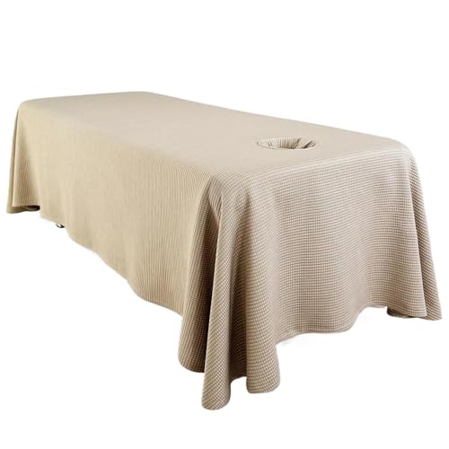 Drap de lit de massage avec trou visage pour éviter l'inconfort durant les soins
