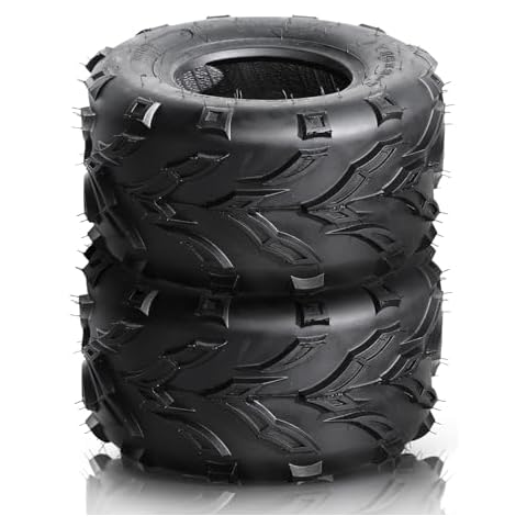 AutoForever Set of 2 16X8-7 ATV ATV Tires Replacement for left right Tubeless Quad UTV All Terrain Go Kart Tires 4PR Cover