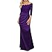 MORCHAN Épaule Off des Femmes Formal Longue Maxi Parti Robe de soirée de Demoiselle d'honneur(XX-Large,Violet)