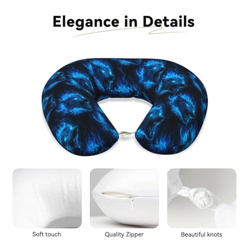 Almohada de espuma viscoelástica para viaje miniatura 3