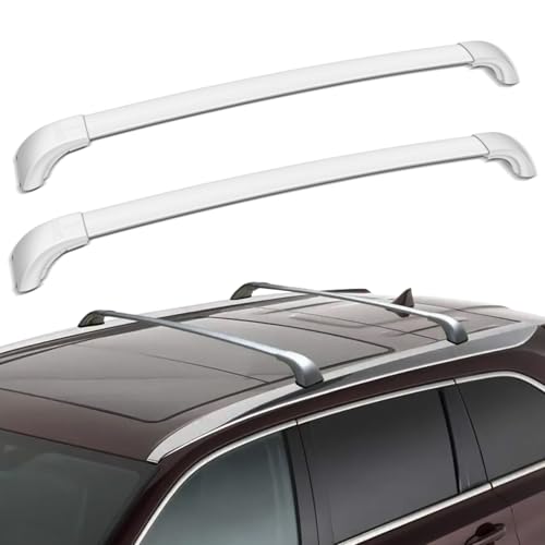 Scitoo Roof Rack Cross Bars Baggage Carrier for Toyota Highlander 2014-2019 Silver 2 Pcs Roof Top Rack Luggage Carrier