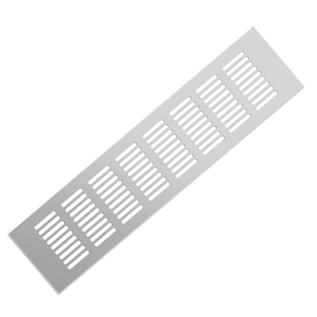 WESTUX Air Vent Grille Cover Ventilation Grill, 200mm Wide Silver Square Aluminum Alloy Vent Cover For Cupboard Wardrobe Ventilation (Size : Silver 200x700 mm)