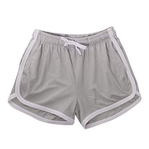 Men's Ranger Panty Running Short Fitted Shorts Bodybuilding Quick Dry Gym Running Tight Lifting Shorts (M, D-Grey+WhiteStriped)