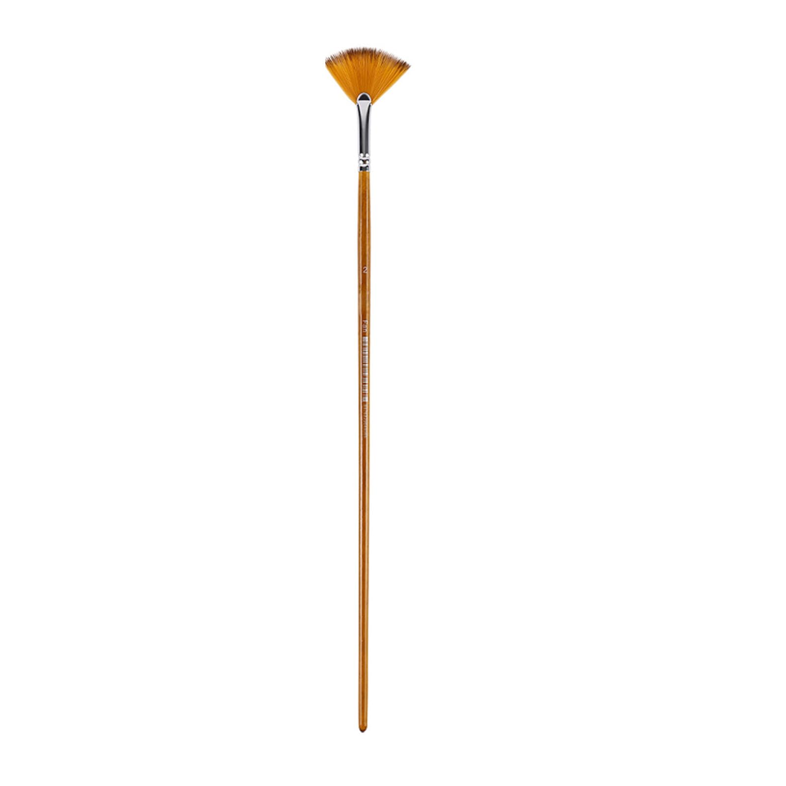 Rbrmhm Scales 02 Professional Artist Brush Flat/Round/Fan Tip Paint Brush For Acrylic Watercolor Oil Painting Wood Handle Nylon Bristles
