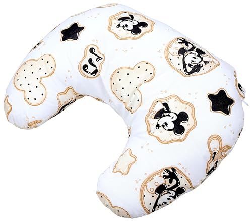 TupTam Cojin de Lactancia de Bebé Recién Nacido, Mickey Mouse/Notas/Blanco/Beige
