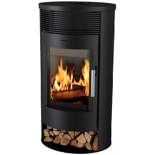 EIDER BIOMASA - ÉLIDE VENTILADA - Estufa de Leña Ventilada 7.79 kW - Compacta 102x49x56 cm - Calienta hasta 140 m³ -...