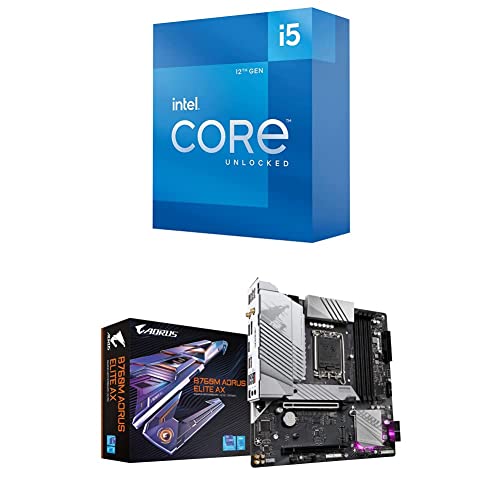 Intel Core i5-12600K + GIGABYTE B760M AORUS Elite AX Motherboard