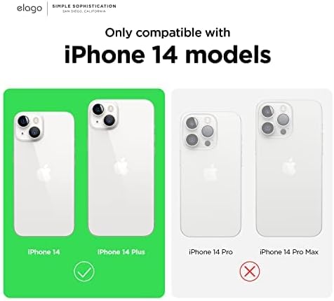 Miniatura 8 de elago Vidrio templado + protector de lente de cámara compatible con iPhone 1414 Plus, dureza de superficie 9H, antihuellas, a prueba de roturas,