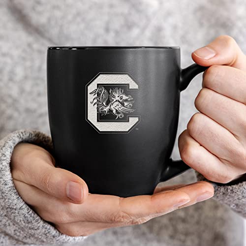 Image of Rico Industries NCAA Primary 15-Oz Personalized Matte Black Bistro Mug - for Hot or Cold Drinks