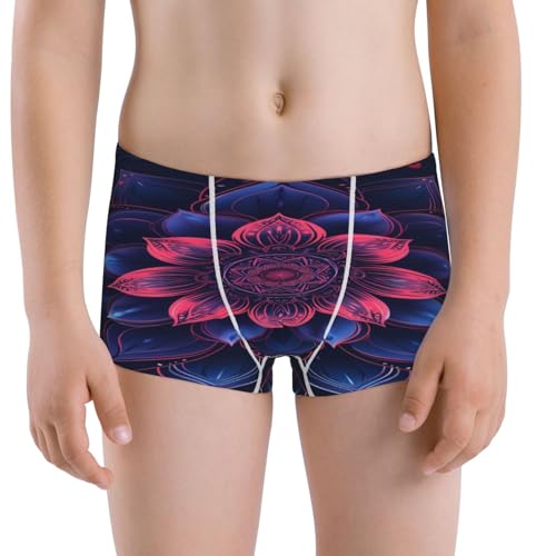 Boys' Cotton Boxer Brief Soft Underwear-Bohemian Vintage Pattern
