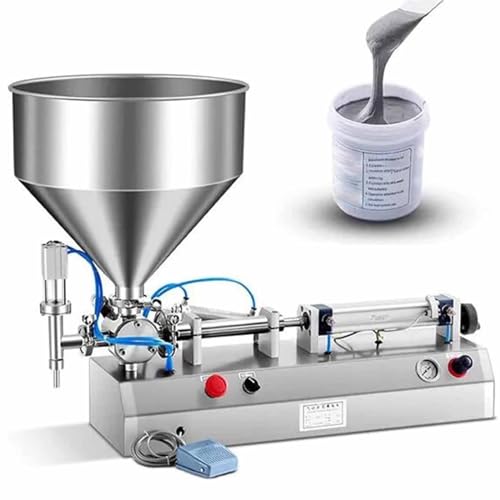 YXCUSAM Máquina de llenado de pasta, máquina de llenado neumática de acero inoxidable, cuantitativa, adecuada para crema, champú (500 ml)