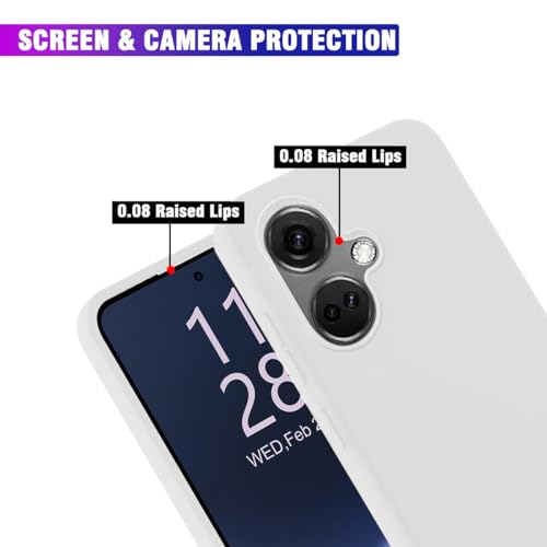 Image of LIRAMARK Liquid Silicone Soft Back Cover Case for OnePlus Nord CE 3 5G (White)