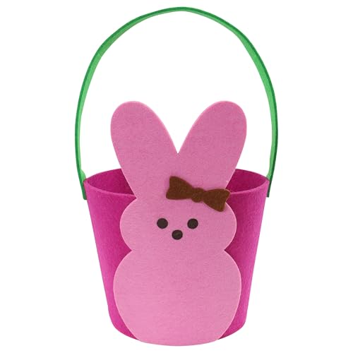 Animal Adventure | Peeps | 7” Collectible Pink Bunny Felt Basket