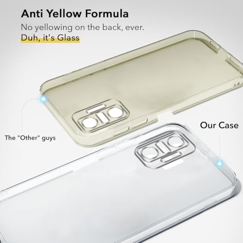Image of Jkobi Lifetime Anti-Yellow Clear Back Cover Case for Xiaomi Mi Redmi Note 10 Pro | 10 Pro Max (Sleek Hard Crystal | Shockproof and Camera Protection)