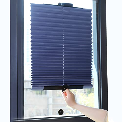 Persiana Enrollable con ventosas, sin Necesidad, Estor Enrollable Opaco con ventosas for Ventana, Coche, hogar, Oficina, baño, Varios tamaños(W65*L145Cm(26 * 57In))