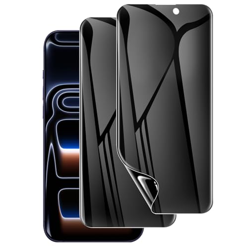 LYWHL 2 Pack for iPhone 17 Pro Privacy Screen Protector [Like Original Touch Sensitivity], Anti-Spy Private iPhone 17 Pro Film [Non-Glass], Case Friendly, Scratch-Resistant, Self-Healing