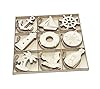 45 Pack Unfinished Nautical Wood Cutouts for Crafts, Wooden Anchor,Sailboat,Ship Wheel,Compass for DIY Project 3.5 Inch 5 Peices Each #4