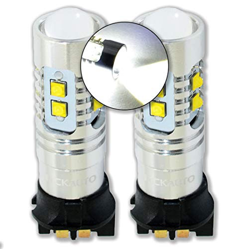 MCK Auto - Reemplazo para PW24W LED CanBus Juego de bombillas blancas muy claras y sin erros CC F30